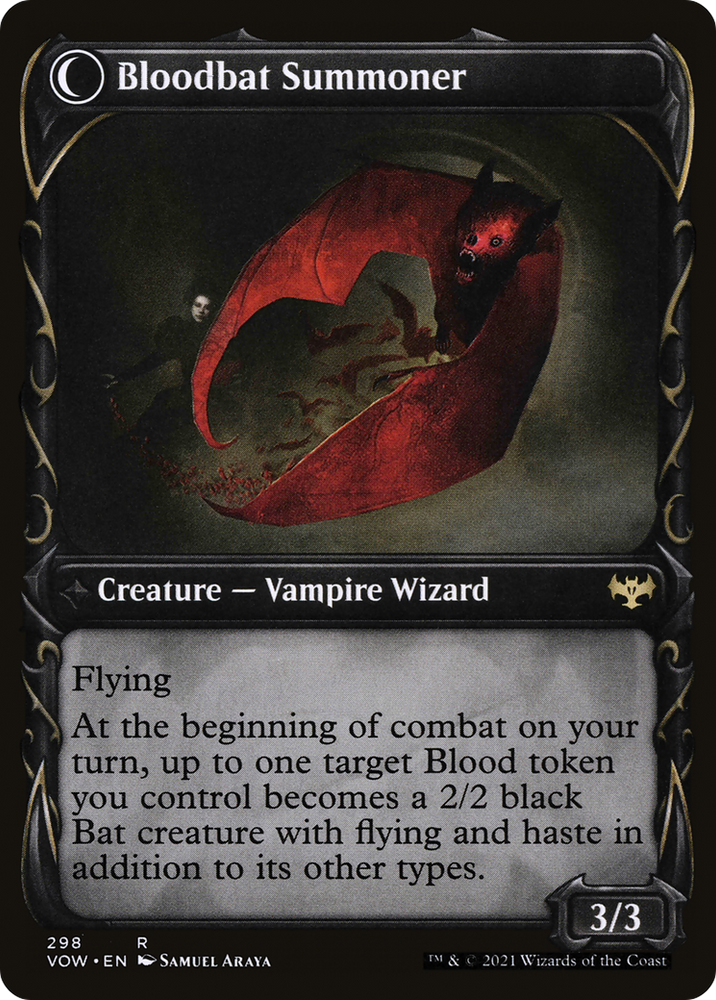 Voldaren Bloodcaster (Showcase) (VOW-298) - Innistrad: Crimson Vow: (Showcase, Double Faced Transform) Foil