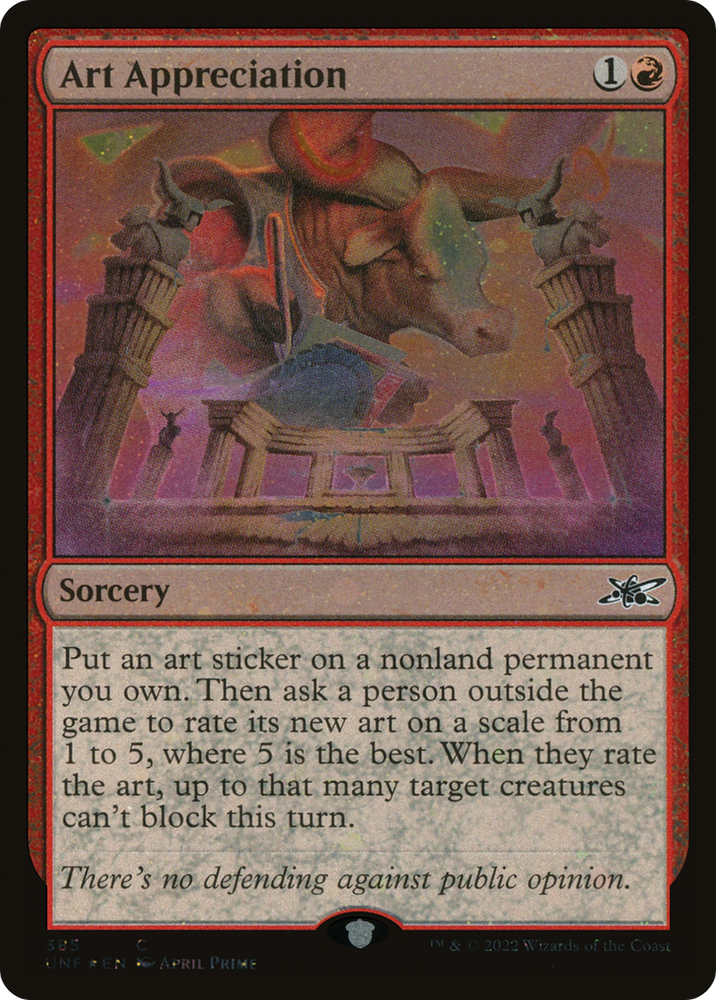 Art Appreciation (Galaxy Foil) (UNF-385) - Unfinity Foil