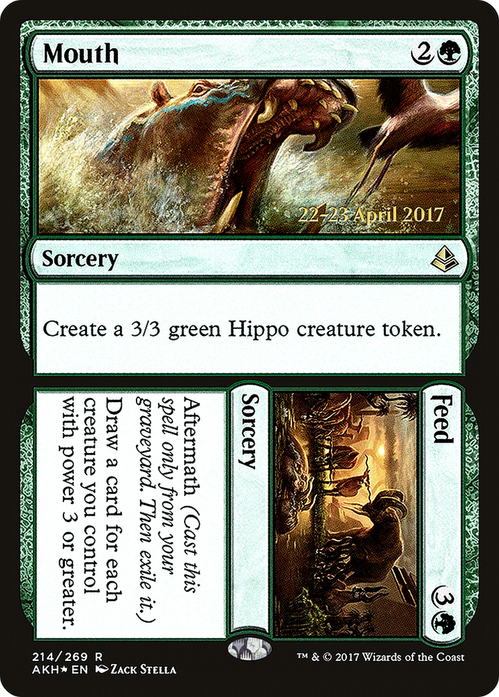 Mouth // Feed (PRE-214) - Amonkhet Promos Foil