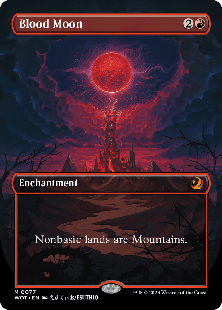 Blood Moon (Anime Borderless) (WOT-077) - Wilds of Eldraine: Enchanting Tales (Borderless)