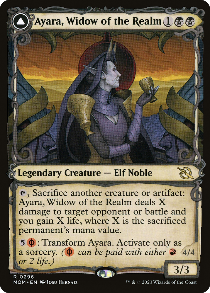 Ayara, Widow of the Realm (Showcase) (MOM-296) - March of the Machine: (Showcase) Foil