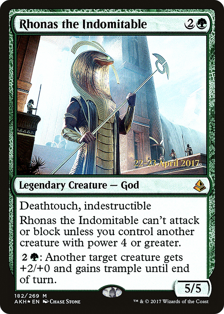 Rhonas the Indomitable (PRE-182S) - Amonkhet Promos Foil