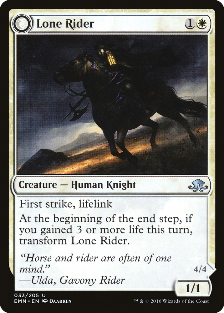 Lone Rider (EMN-033) - Eldritch Moon: (mooneldrazidfc) Foil