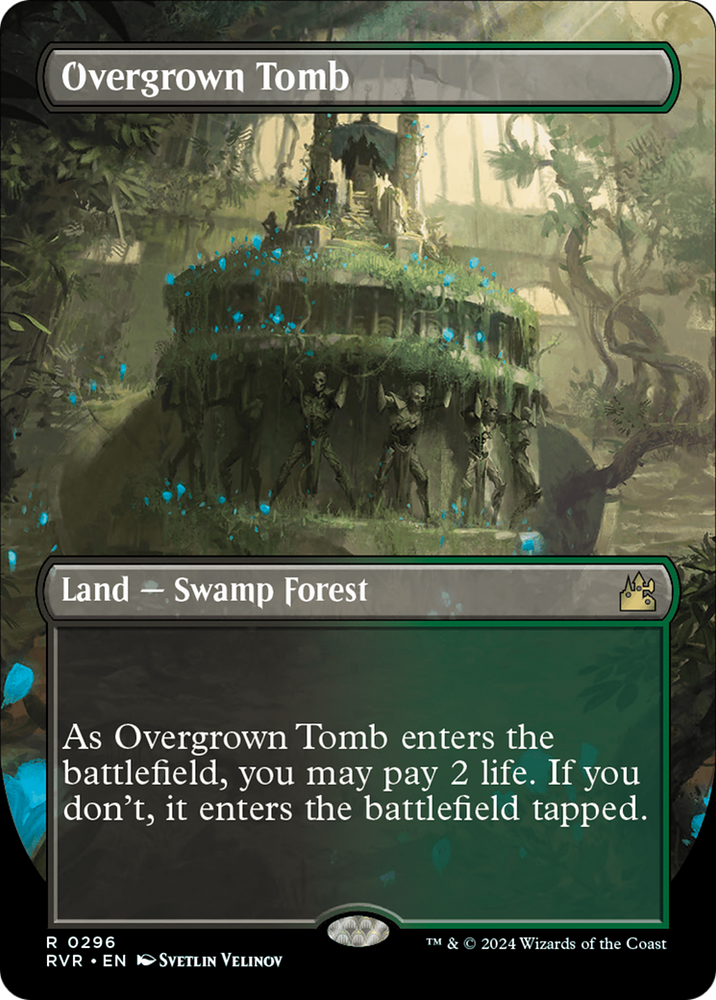 Overgrown Tomb (Borderless) (RVR-296) - Ravnica Remastered (Borderless)