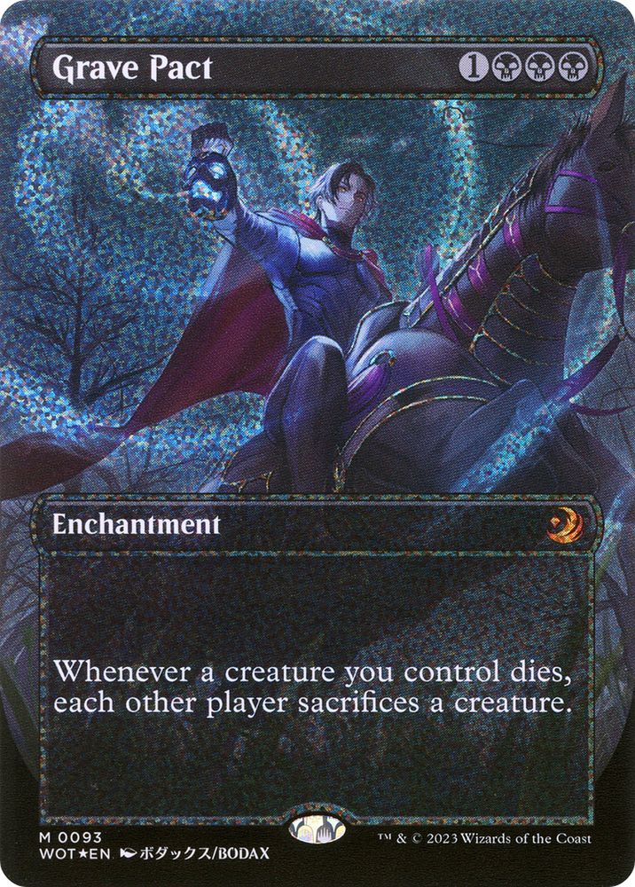 Grave Pact (Anime Borderless) (Confetti Foil) (WOT-093) - Wilds of Eldraine: Enchanting Tales (Borderless) Foil