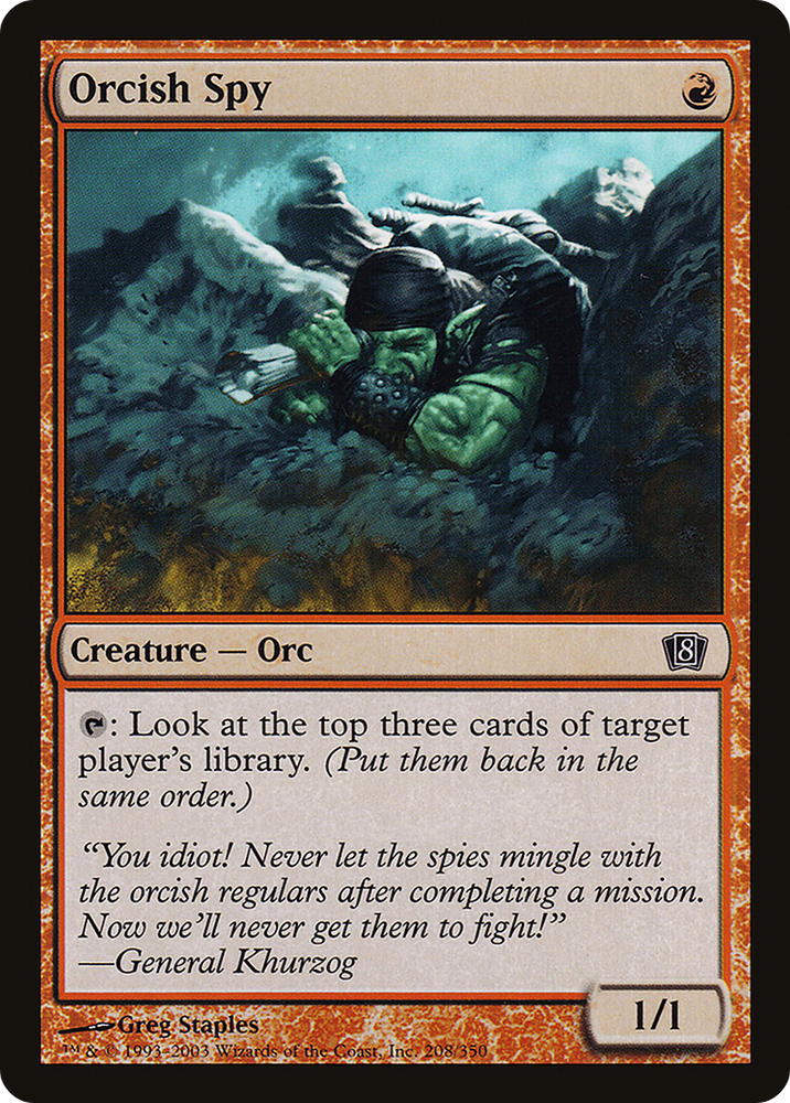 Orcish Spy (8ED-208★) - Eighth Edition Foil