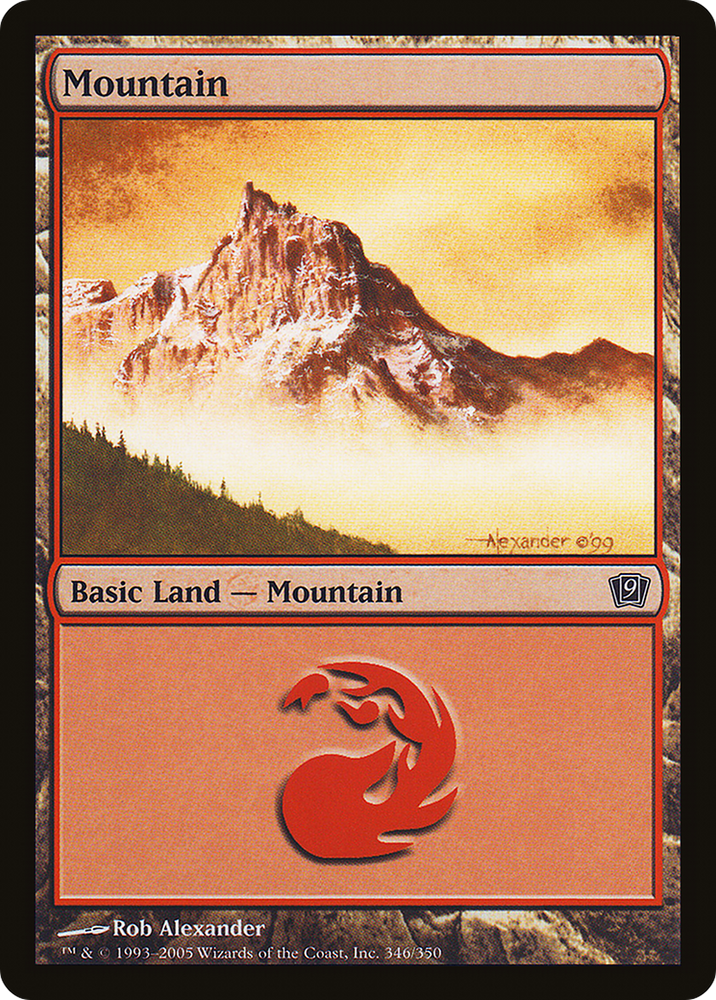Mountain (346) (9ED-346★) - Ninth Edition Foil