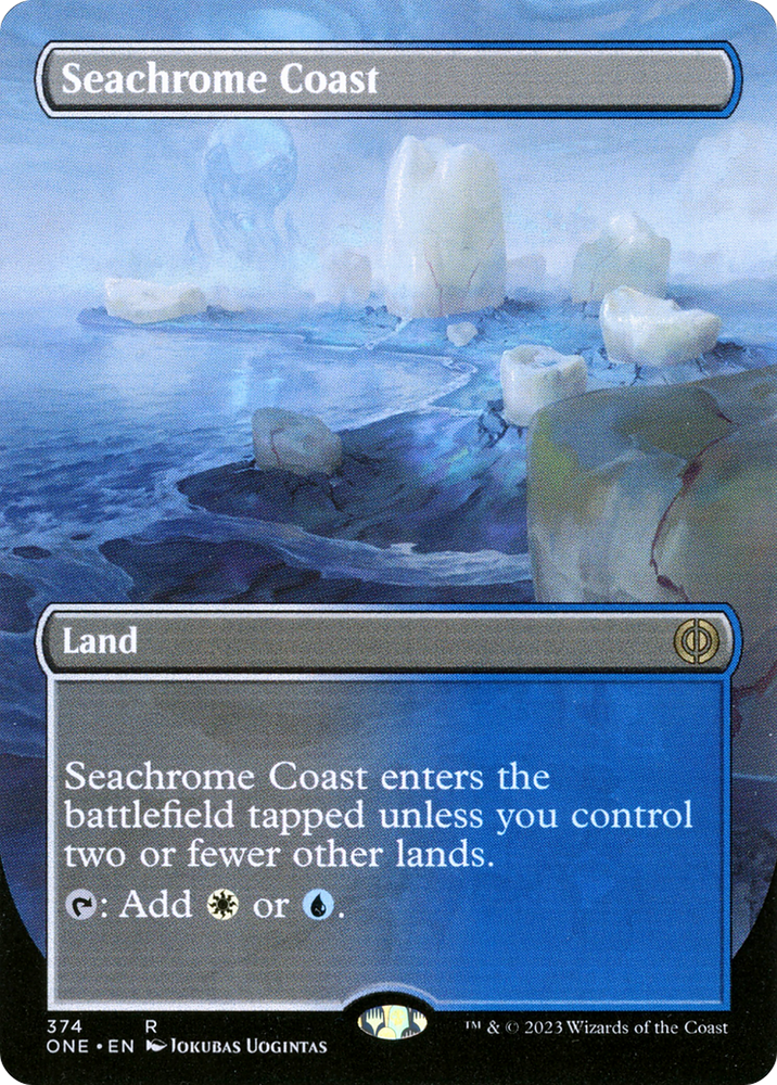 Seachrome Coast (Borderless) (ONE-374) - Phyrexia: All Will Be One (Borderless) Foil