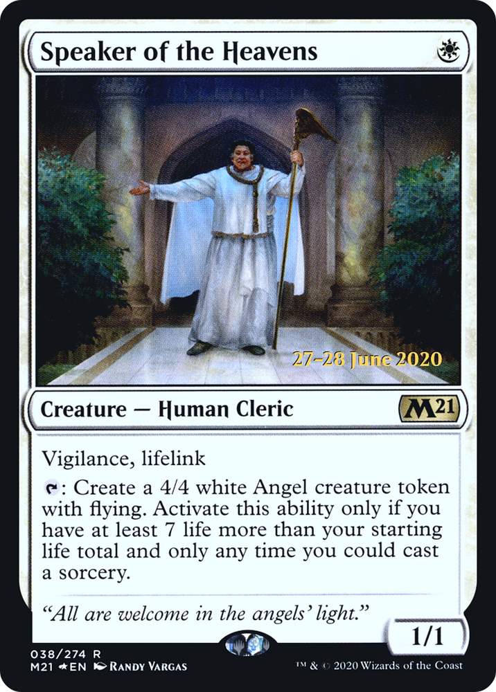 Speaker of the Heavens (PRE-038) - Core Set 2021 Promos Foil