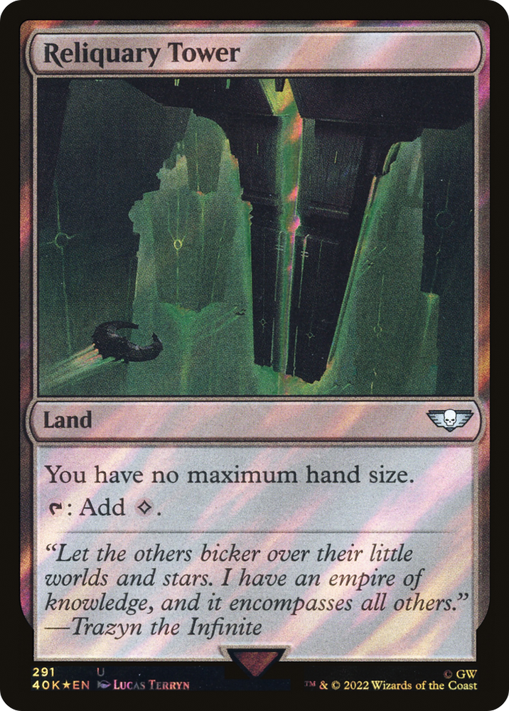 Reliquary Tower (Surge Foil) (40K-291★) - Warhammer 40,000 Commander Foil