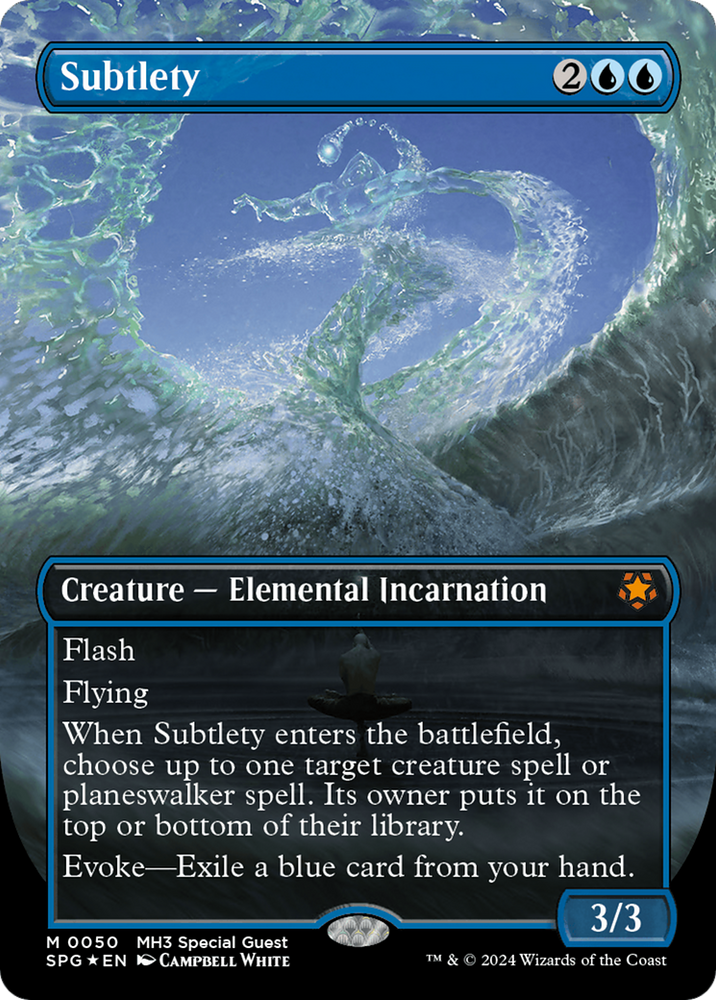 Subtlety (Borderless) (Textured Foil) (SPG-050) - Special Guests (Borderless) Foil