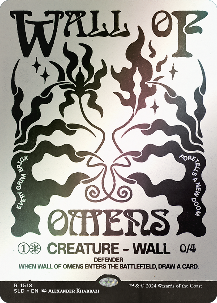 Wall of Omens (Rainbow Foil) (SLD-1518★) - Secret Lair Drop: (Showcase) (Borderless) Foil