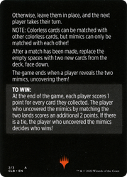 Mimic Match // Mimic Match (cont'd) (MCLB-002) - Commander Legends: Battle for Baldur's Gate Minigames
