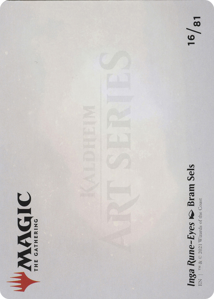 Inga Rune-Eyes // Inga Rune-Eyes (AKHM-016) - Kaldheim Art Series (Borderless) Foil