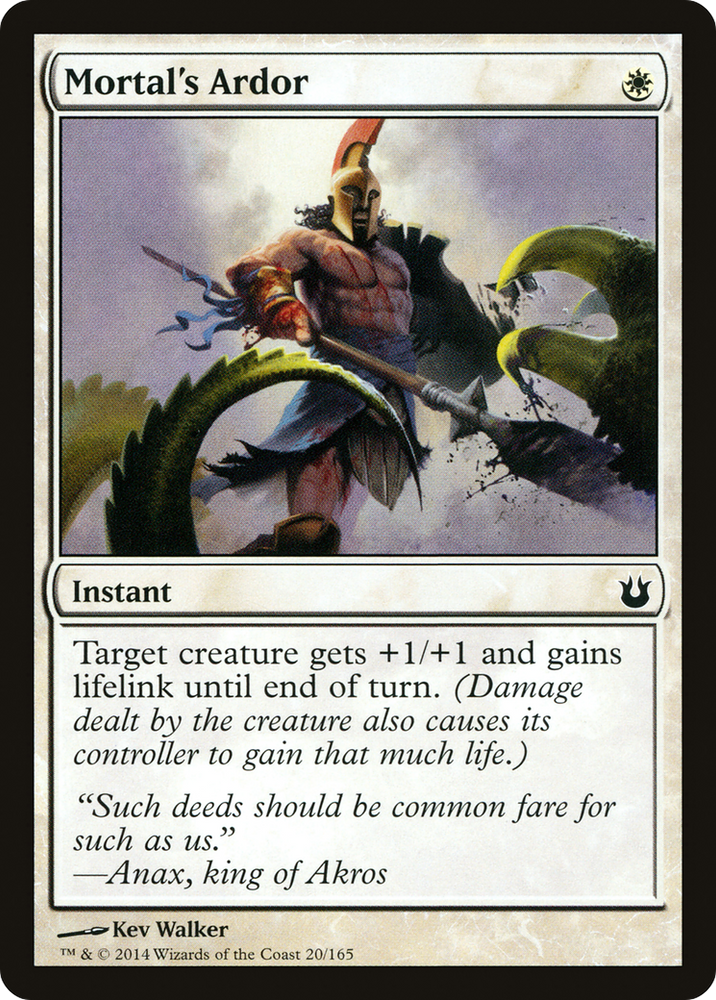 Mortal's Ardor (BNG-020) - Born of the Gods Foil