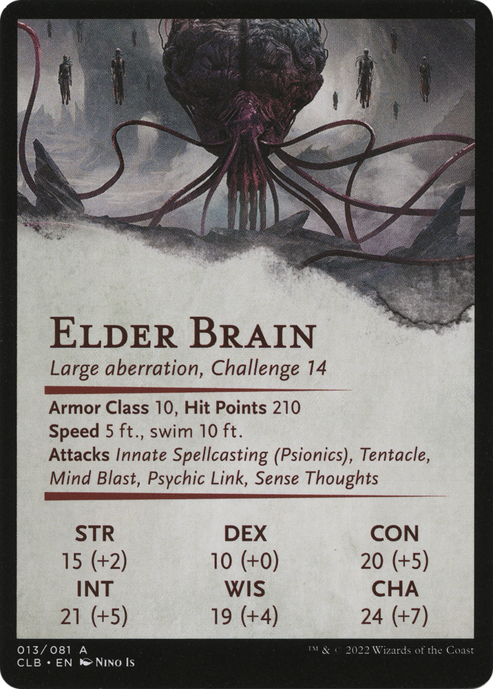 Elder Brain // Elder Brain (ACLB-013) - Battle for Baldur's Gate Art Series (Borderless) Foil