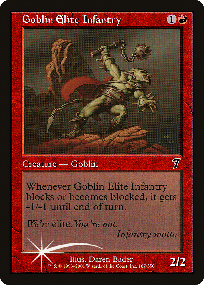 Goblin Elite Infantry (7ED-187★) - Seventh Edition Foil
