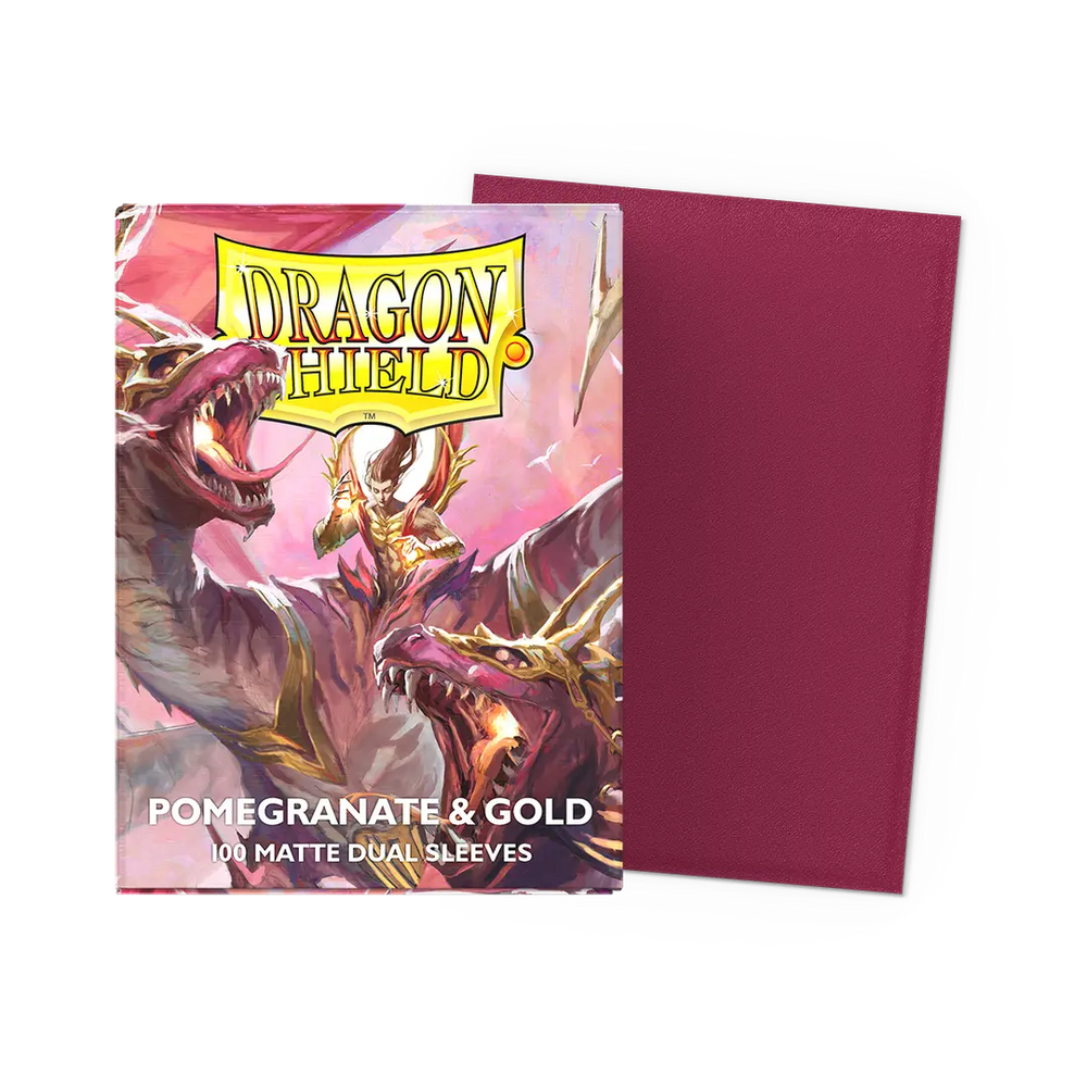Dragon Shield: Pomegranate and Gold Dual Matte Sleeves