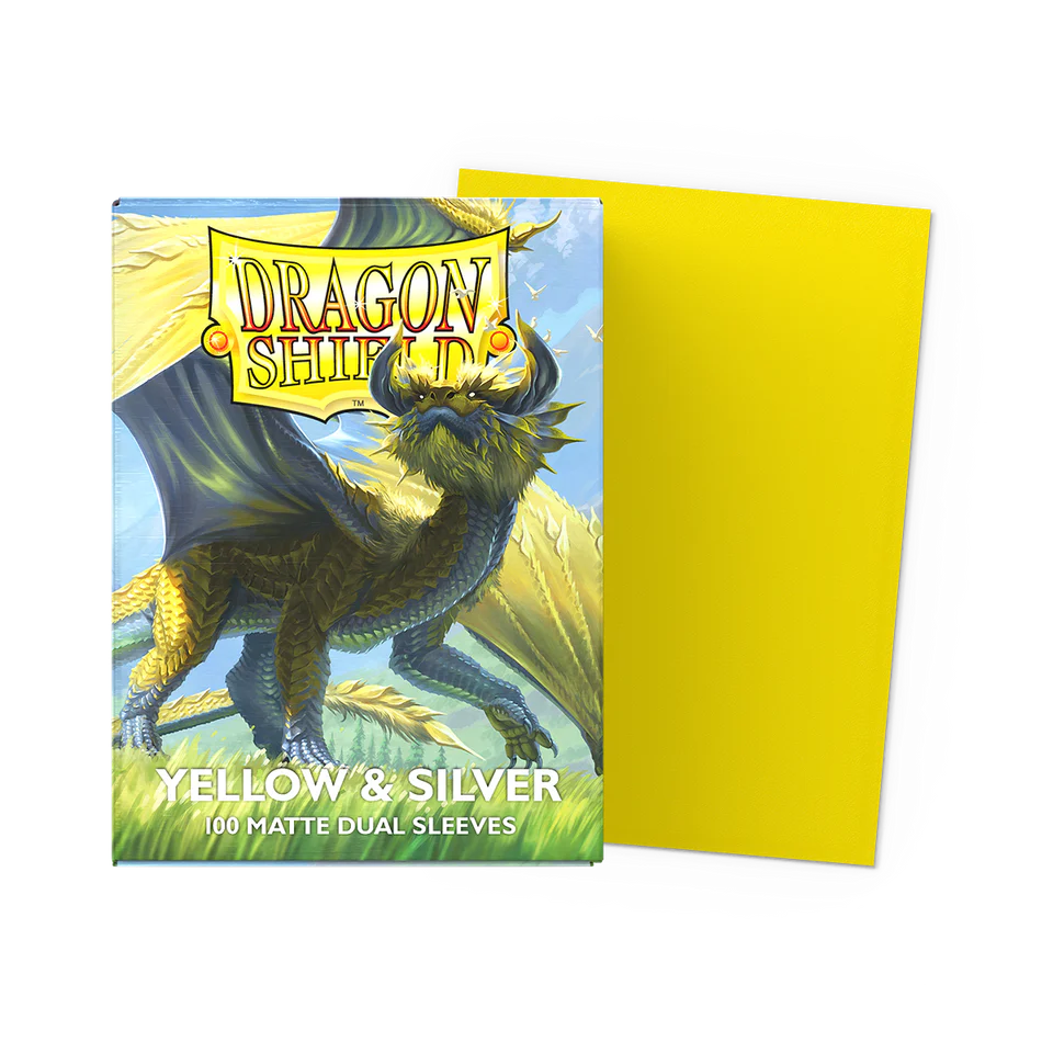 Dragon Shield: Yellow and Silver Dual Matte Sleeves