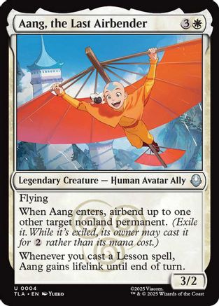 Aang, the Last Airbender Magic: The Gathering trading card