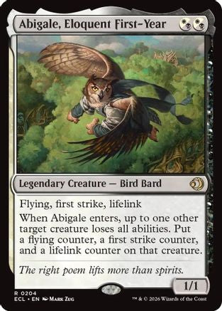 Abigale, Eloquent First-Year Magic: The Gathering trading card