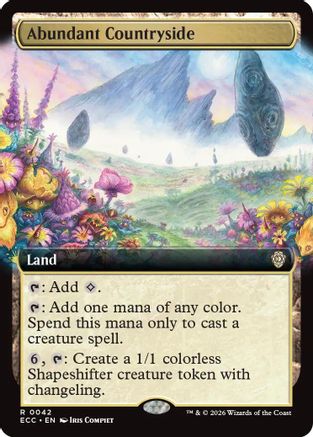 Abundant Countryside Extended Art Magic: The Gathering trading card