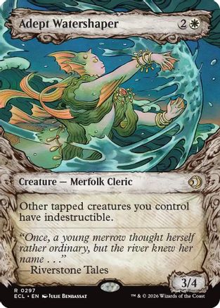 Adept Watershaper Showcase Magic: The Gathering trading card