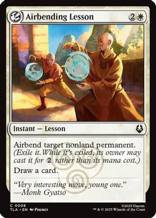 Airbending Lesson Magic: The Gathering trading card