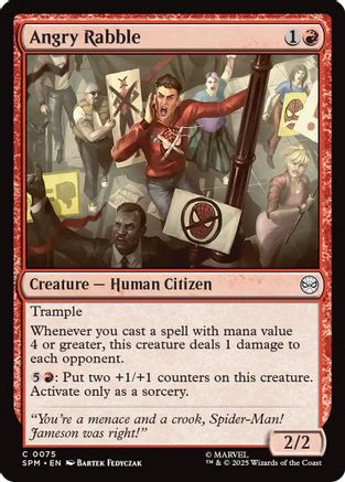 Angry Rabble Magic: The Gathering trading card