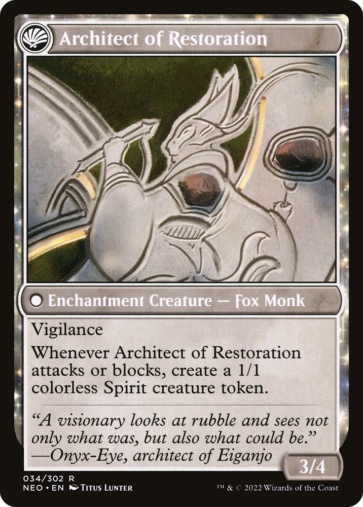 Architect of Restoration Magic: The Gathering trading card