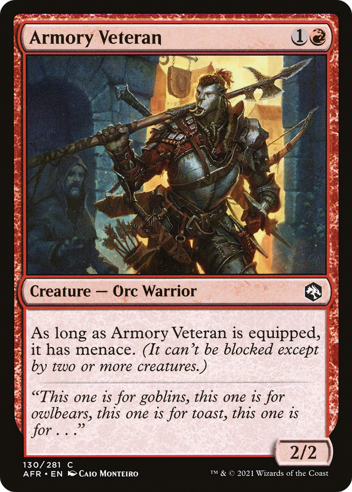 Armory Veteran Magic: The Gathering trading card