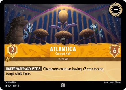 Atlantica Concert Hall Disney Lorcana trading card