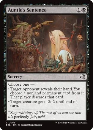 Auntie's Sentence Magic: The Gathering trading card
