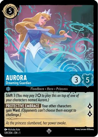 Aurora Dreaming Guardian Disney Lorcana trading card