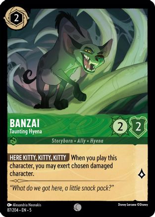 Banzai Taunting Hyena Disney Lorcana trading card