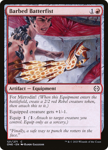 Barbed Batterfist Magic: The Gathering trading card