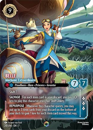 Belle Mechanic Extraordinaire Disney Lorcana trading card