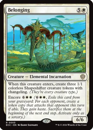 Belonging Magic: The Gathering trading card