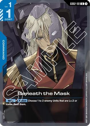 Beneath the Mask Gundam trading card