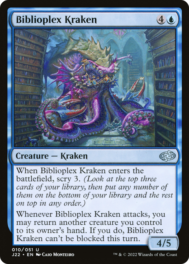 Biblioplex Kraken Magic: The Gathering trading card