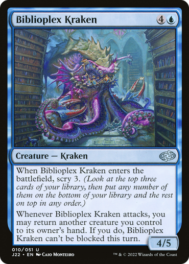 Biblioplex Kraken Magic: The Gathering trading card