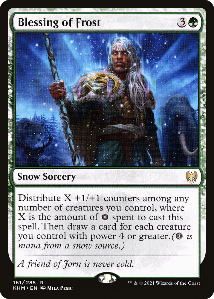 Blessing of Frost Magic: The Gathering trading card