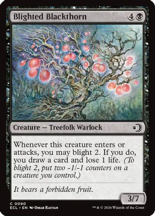 Blighted Blackhorn Magic: The Gathering trading card