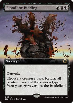 Bloodline Bidding Extended Art Magic: The Gathering trading card