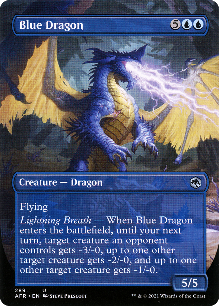 Blue Dragon Borderless Magic: The Gathering trading card