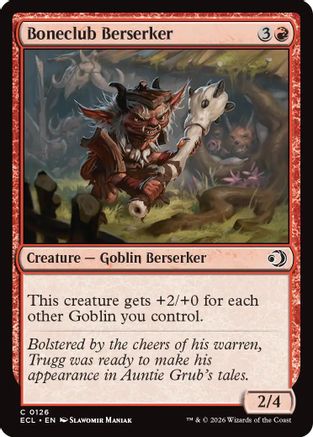 Boneclub Beserker Magic: The Gathering trading card