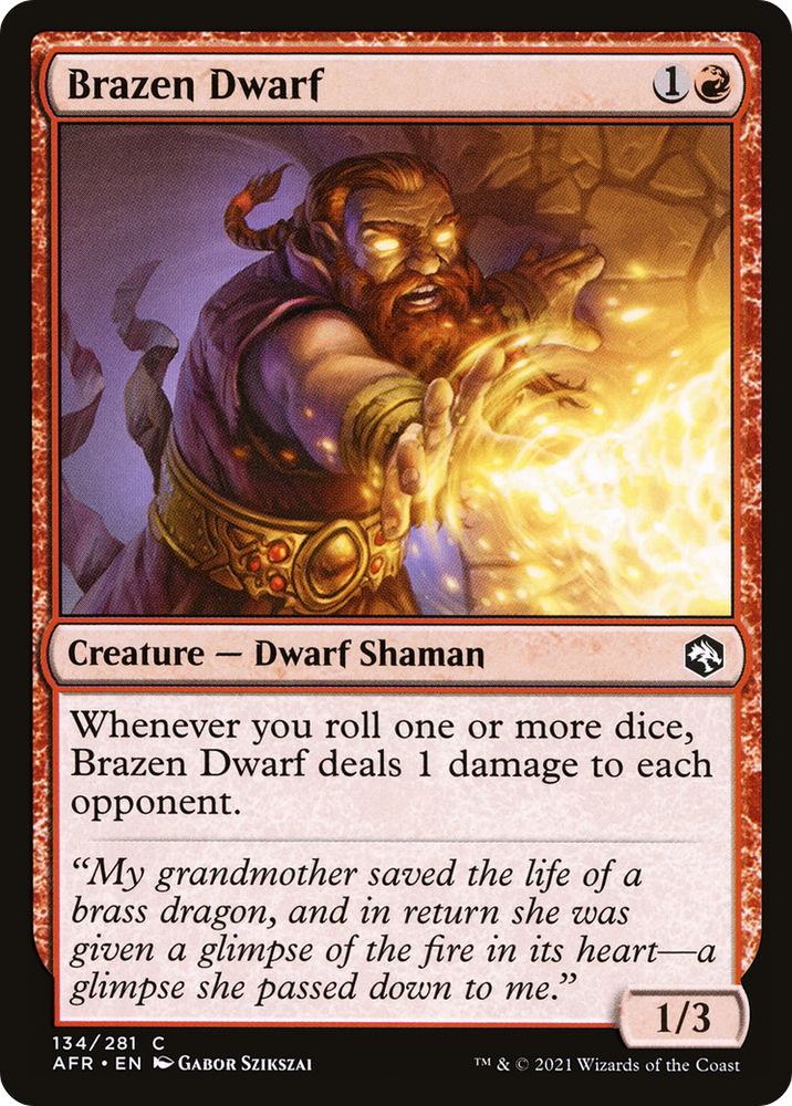 Brazen Dwarf Magic: The Gathering trading card