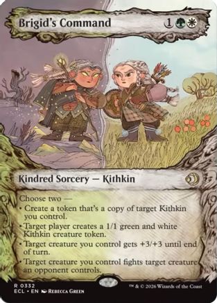 Brigid's Command Showcase Magic: The Gathering trading card