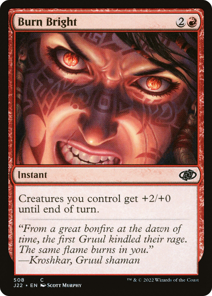 Burn Bright Magic: The Gathering trading card