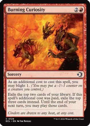 Burning Curiosity Magic: The Gathering trading card